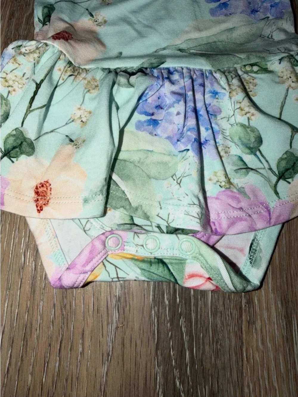 NWT Posh Peanut Erin Short Sleeve Henley with Twirl Skirt Bodysuit - Picture 4 of 6